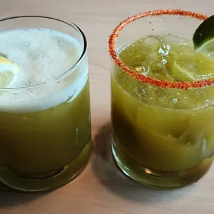 The house margarita comes with a spicy salt, if you elect to have that on the rim