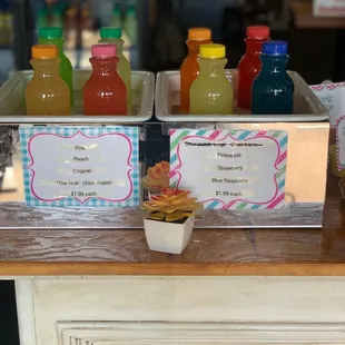 Lemonade galore - every flavor you can think of!