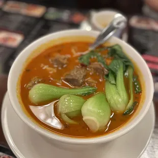 Spicy beef noodle soup. Delicious!