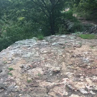 Some over hang cliffs