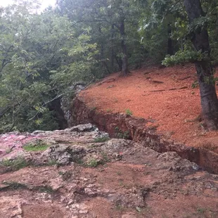 Cool red clay , deep colors