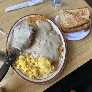 Chicken Fried Steak and 2 Egg Combo