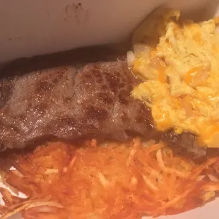 Sirloin Steak and Eggs &amp; Toast.