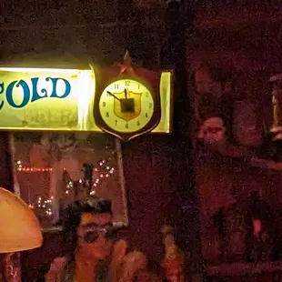 Clock at the bar