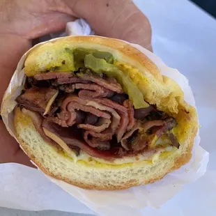 Hot Pastrami Sandwich