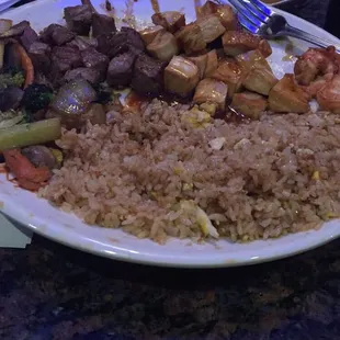 Chicken and steak combo dinner = amazingness!!