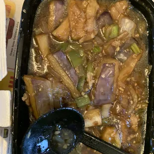 Eggplant hot pot