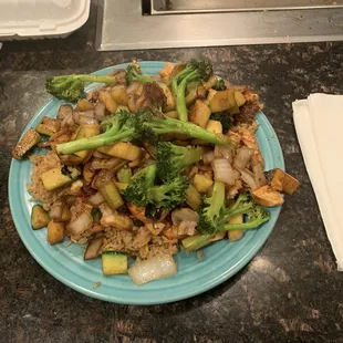 Shrimp &amp; steak hibachi extra veggies