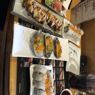 California Roll, Green Mussel, Monkey Ball