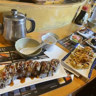 a variety of sushi