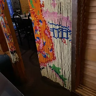 Beads to make a booth personal. Amazing!
