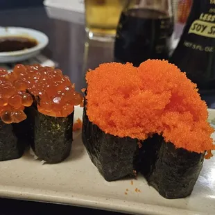 Masago and ikura