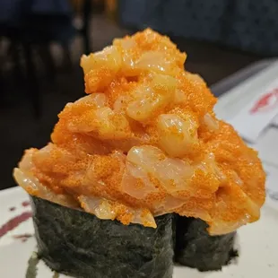 Spicy Scallop nigiri
