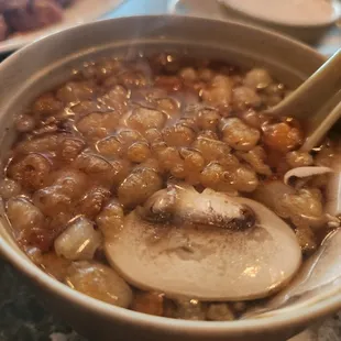Smoky tempura mushroom soup. Mmmmm