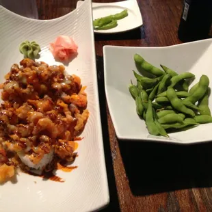 Popcorn lobster sushi! YUM