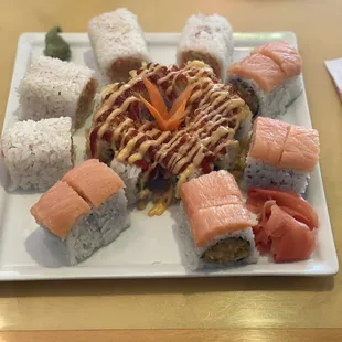 Food was great, sushi was huge and fresh, great service :)