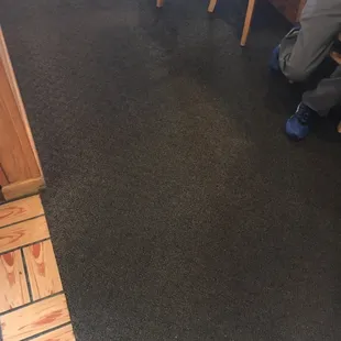 The carpet is so sticky, it took great effort to walk. Nasty, nasty, nasty.