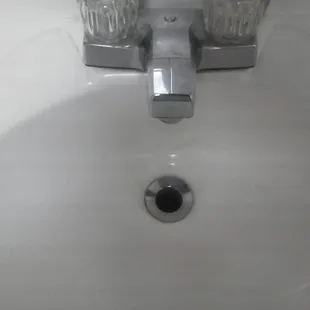 Not one single drop of water after the cook left the bathroom.