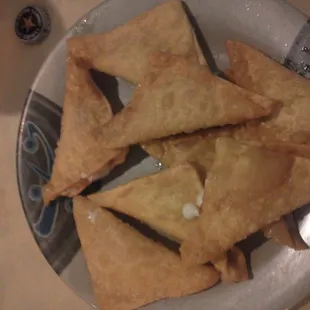 Fried cream cheese wontons