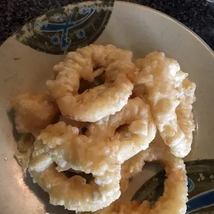 $7.00 for this? I was expecting at least twice as much food for $7.00 calamari. I took 3.50 off the tip.