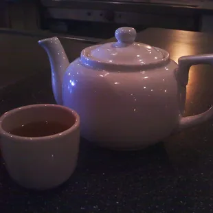 Pot of green tea for the table.