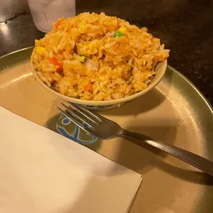 a plate of fried rice