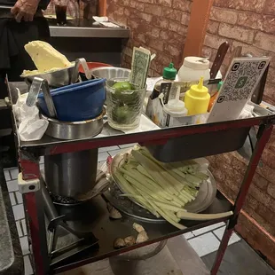 a man preparing food