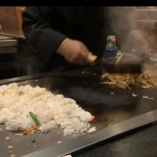 a chef preparing a meal