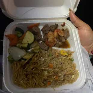 Steak and shrimp hibachi 26 bucks