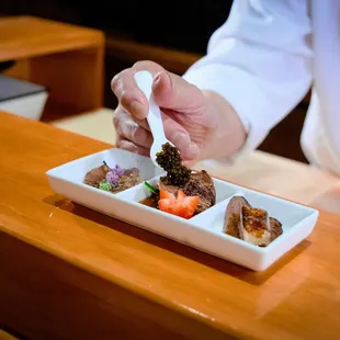COMPLIMENTARY Wagyu Tasting Course with all Set B Omakase