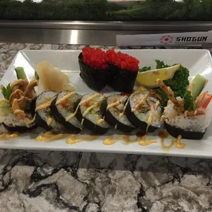 a variety of sushi on a plate