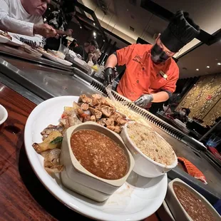 a chef preparing a meal