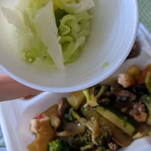 Really enjoying this lettuce stuffed in a cup