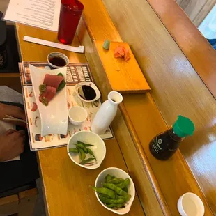 food, sushi and sashimi