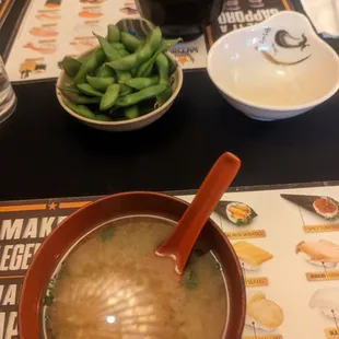 Miso and edamame