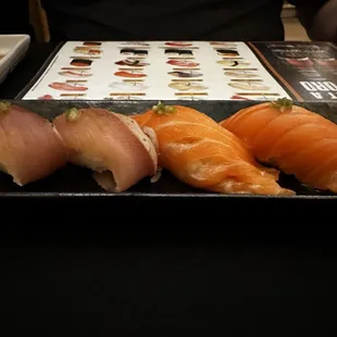 Salmon and Albacore sashimi