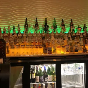 a variety of liquors