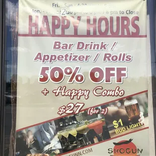 False advertising. Rolls are NOT 50% off but appetizers are. What a joke