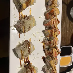 Angel Hair Roll and Fuji Spring Roll