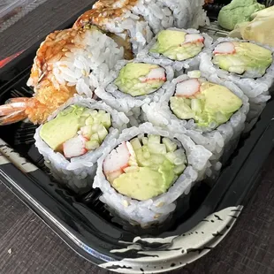 California Roll and Shrimp Tempura Roll