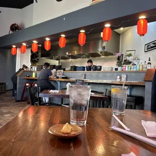 sushi and sashimi, interior