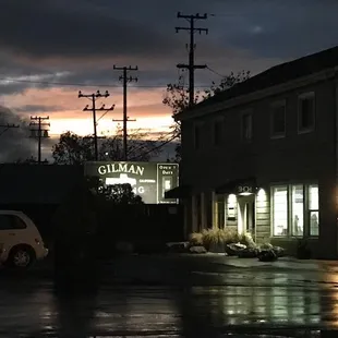 The gallery at sunset.