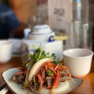 a plate of food on a table