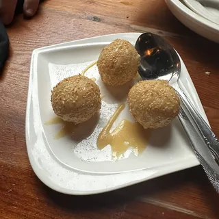 FRIED CHOCOLATE SESAME MOCHI BALLS