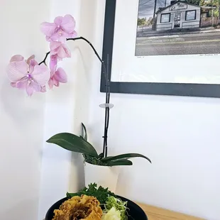 a bowl of food on a table