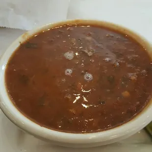 Awesome barley soup.