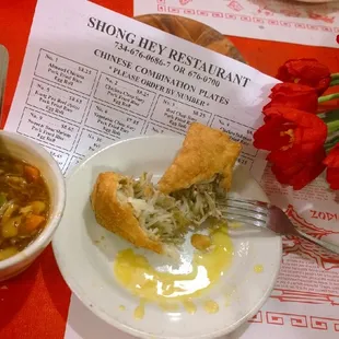 Hot Sour Soup  Egg Roll