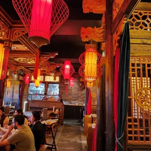 people eating at a restaurant