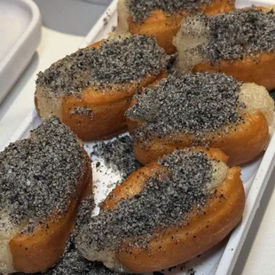 Chinese Black Sesame Donut with Mochi