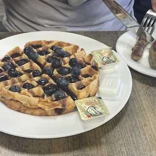 waffles and sausages
